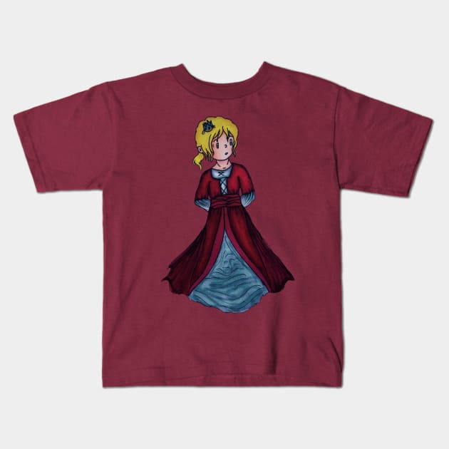 Little princess marker drawing Kids T-Shirt by Thedisc0panda